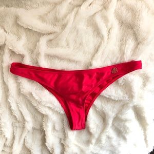 Red cheeky bathingsuit bottom